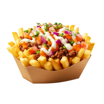 pngtree ultimate loaded fries with cheese and vegetables png image_14434626